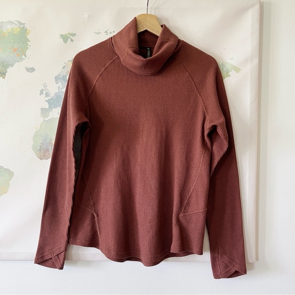 Kuhl Tops - Kuhl Top Size Small Petra Turtleneck Cinnamon Brown Waffle Knit Long Sleeve